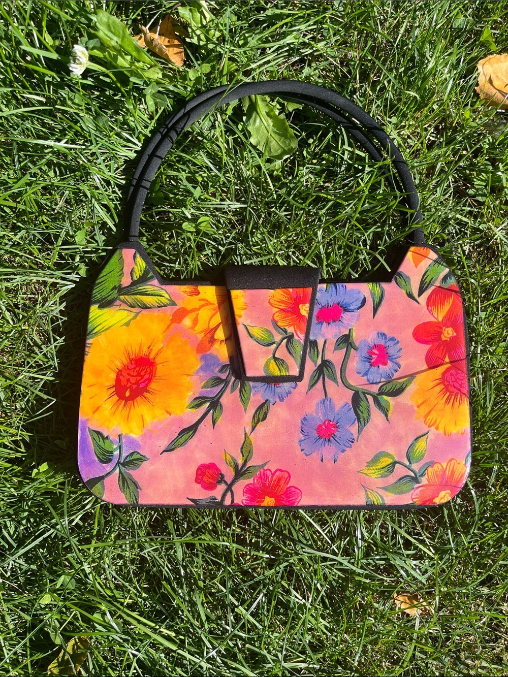 Angela Frascone Floral Print Shoulder Bag in Multicolor - Women Bags